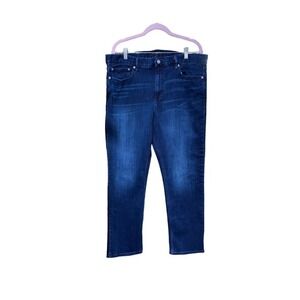 Banana republic straight leg, 4 way stretch, high-rise dark blue slim Jean SZ 36